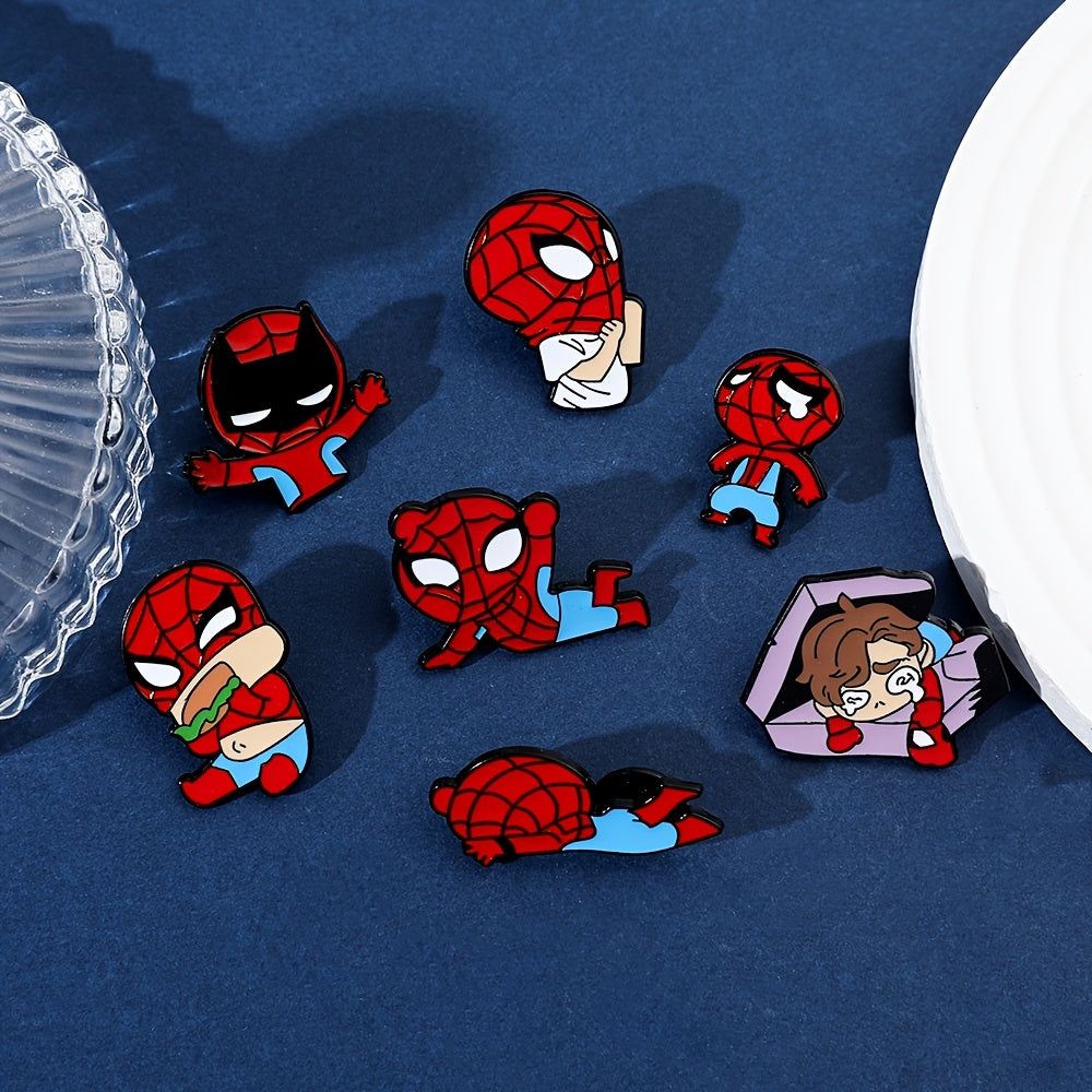 9 ta multfilm hayvonlar broochlari, emal pinlar, vintage metall nishonlar, sumkalar, kiyim-kechak aksessuarlari uchun