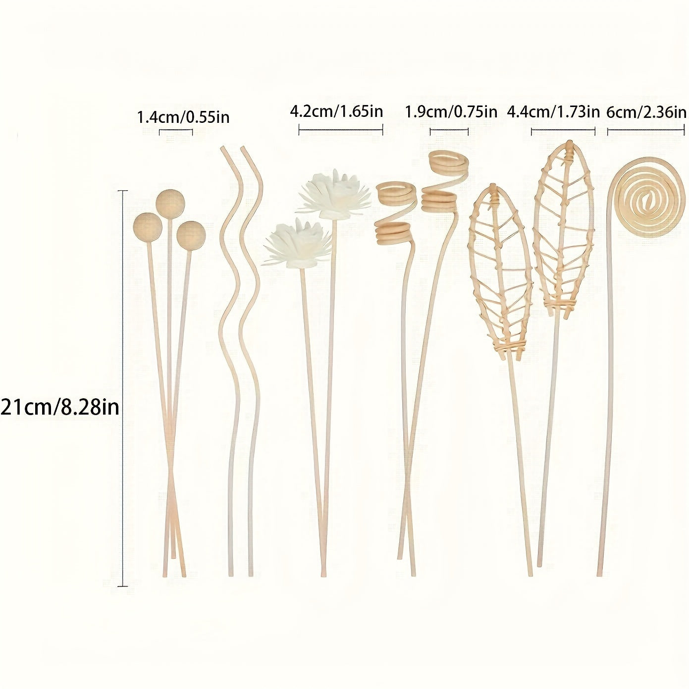 Natural Log Rattan Reed Diffuser Sticks for Essential Oil Diffusers and Home Decor