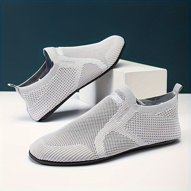 Men's Casual Loafers Outdoor Shoes Vintage Slip-On Rubber Sole All-Season Fabric