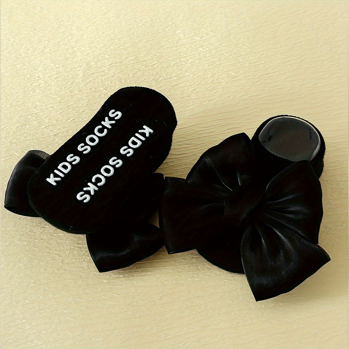 Kids Non-Slip Cotton Blend Socks with Bowknot 4-Pack All-Season