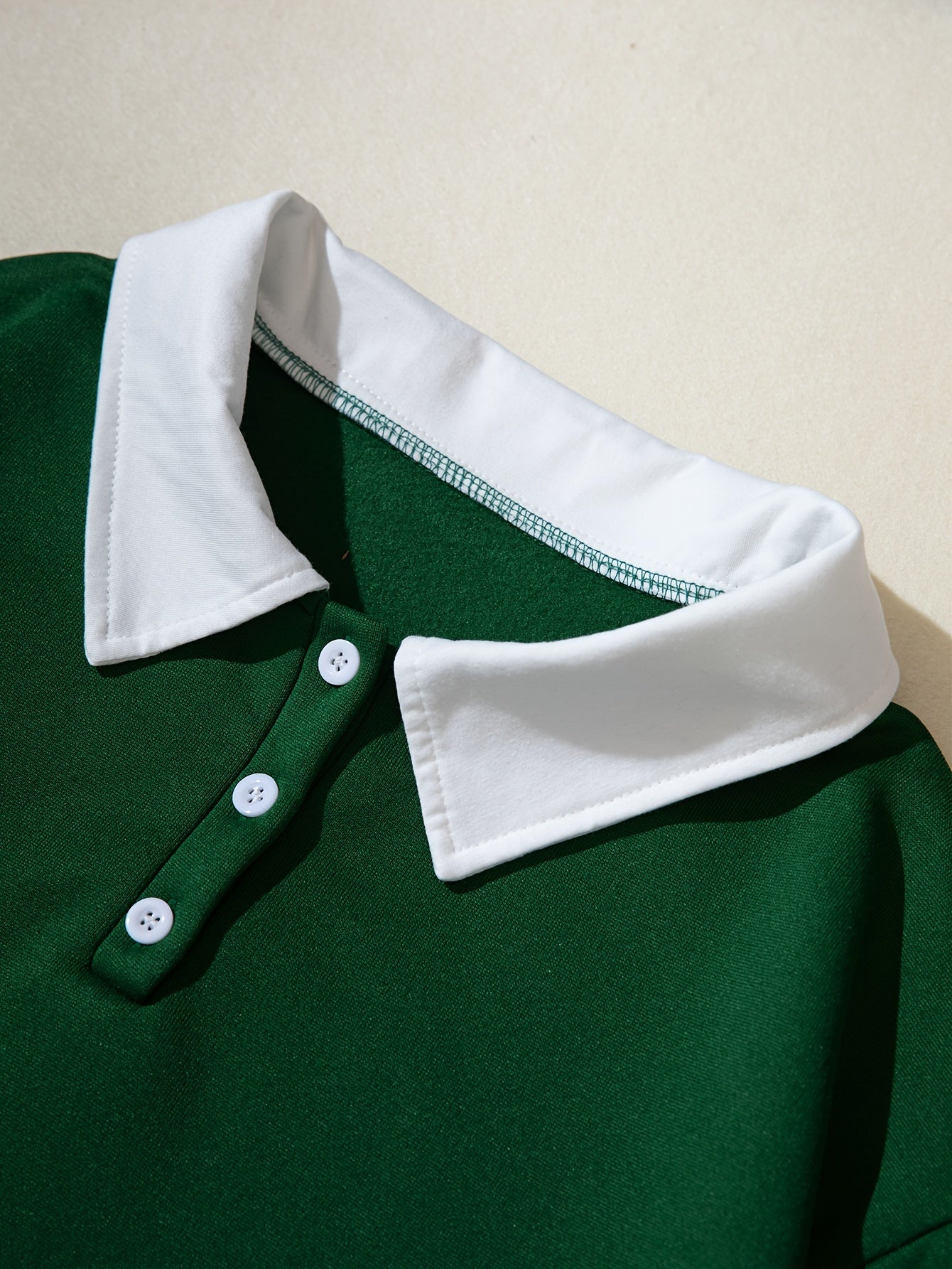 Women's All-Season Polyester Sweatshirt with Letter Print and Button Detail