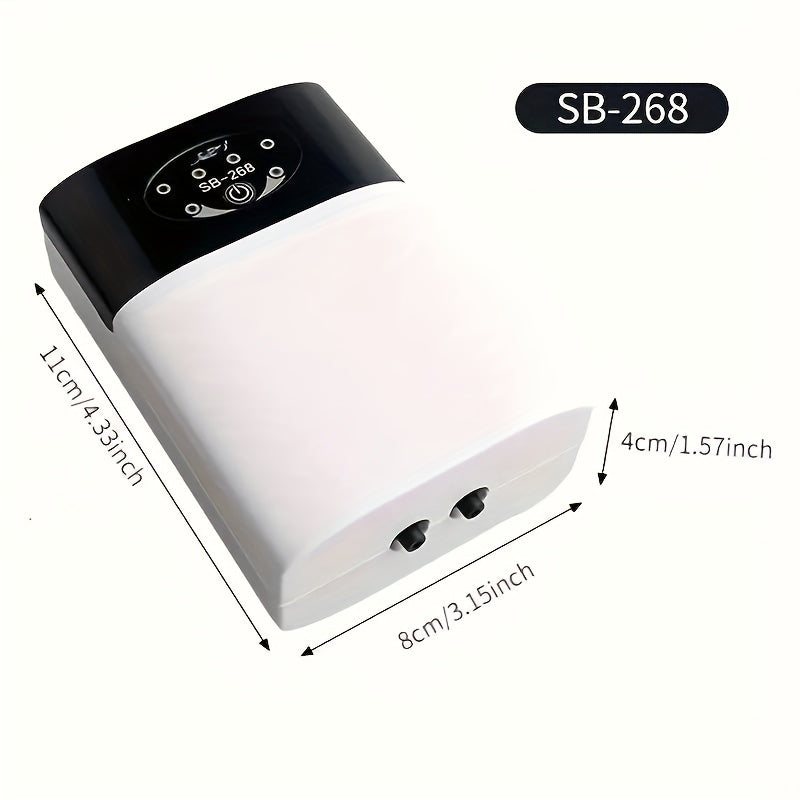 Rechargeable Fish Tank Air Pump with USB and Battery Power Semi-Automatic Aquarium Aerator