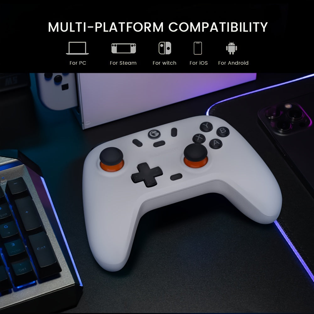 Wireless Gaming Controller for Switch, PC, Android, iOS with Hall Effect Sticks and Turbo Function