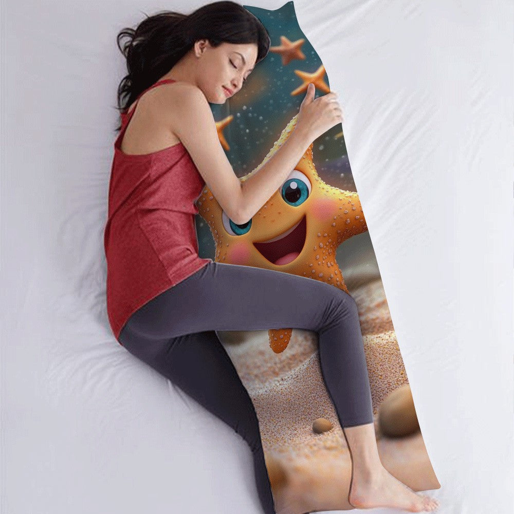 Starfish Pillow Cover 137x51cm Ultra Soft Plush Reusable Lumbar Support Cushion