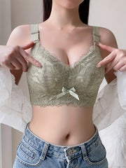 Sujetador de encaje con push-up y cobertura total para mujer