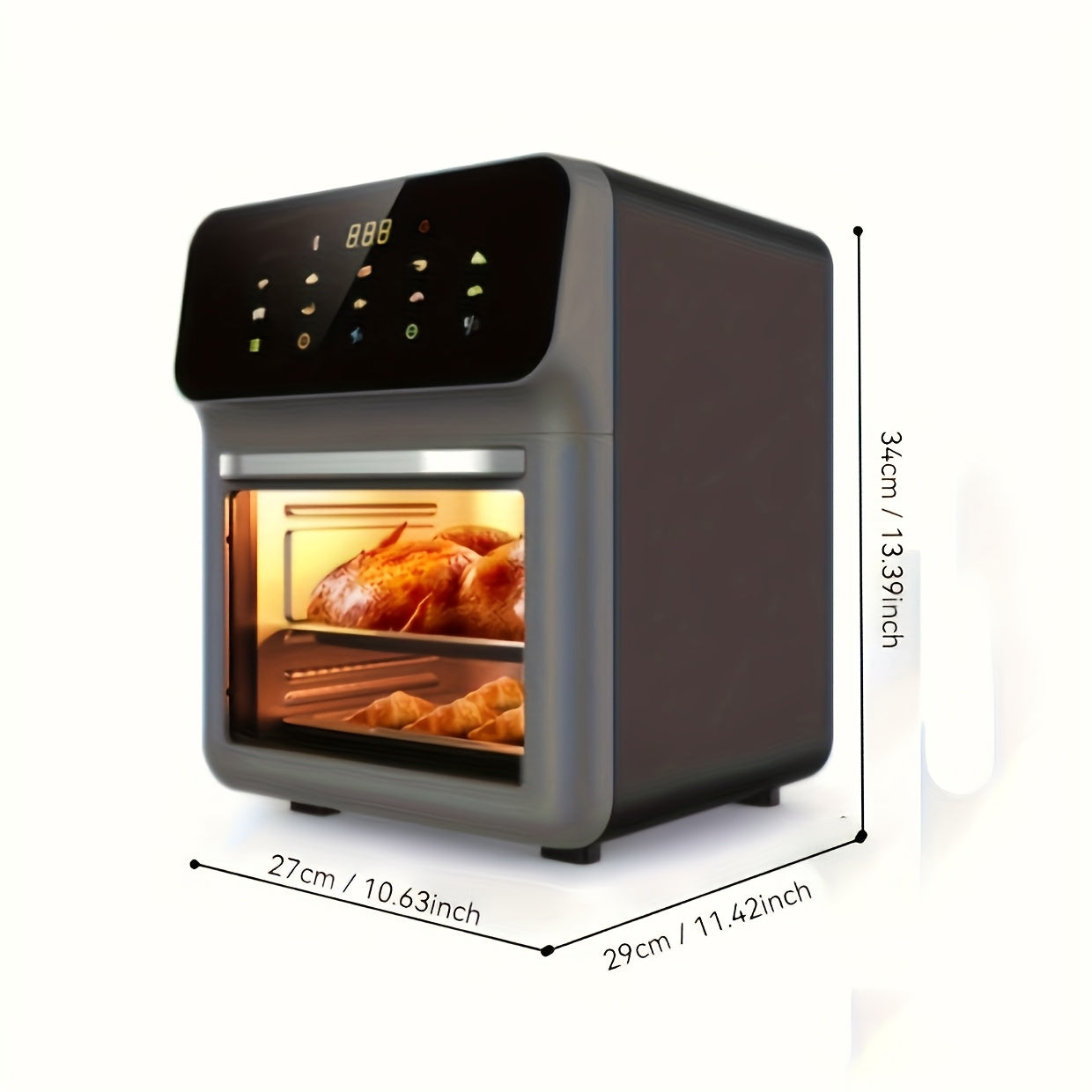 Havo Fryeri 12L sig‘imi 1350W issiq havo aylanishi Yevropa ro‘zg‘ori Ko‘p funksiyali