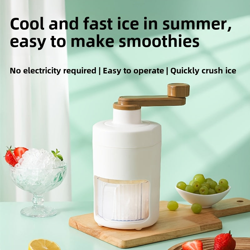 Stereo Surround Sound Ice Crusher Manual Shaved Ice Maker with 2 Trays for Snow Cones