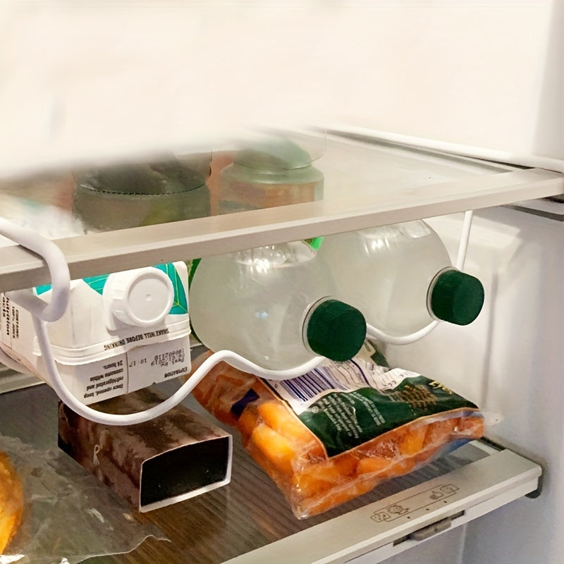 Muzlatgich vino tokchasi - Oshxonangizda yoki muzlatgichingizda shisha va bankalarni saqlash uchun mukammal. Har qanday o'lchamdagi javonlar yoki muzlatgichlarga osonlik bilan osiladi. Oson o'rnatish, burg'ulash talab qilinmaydi.