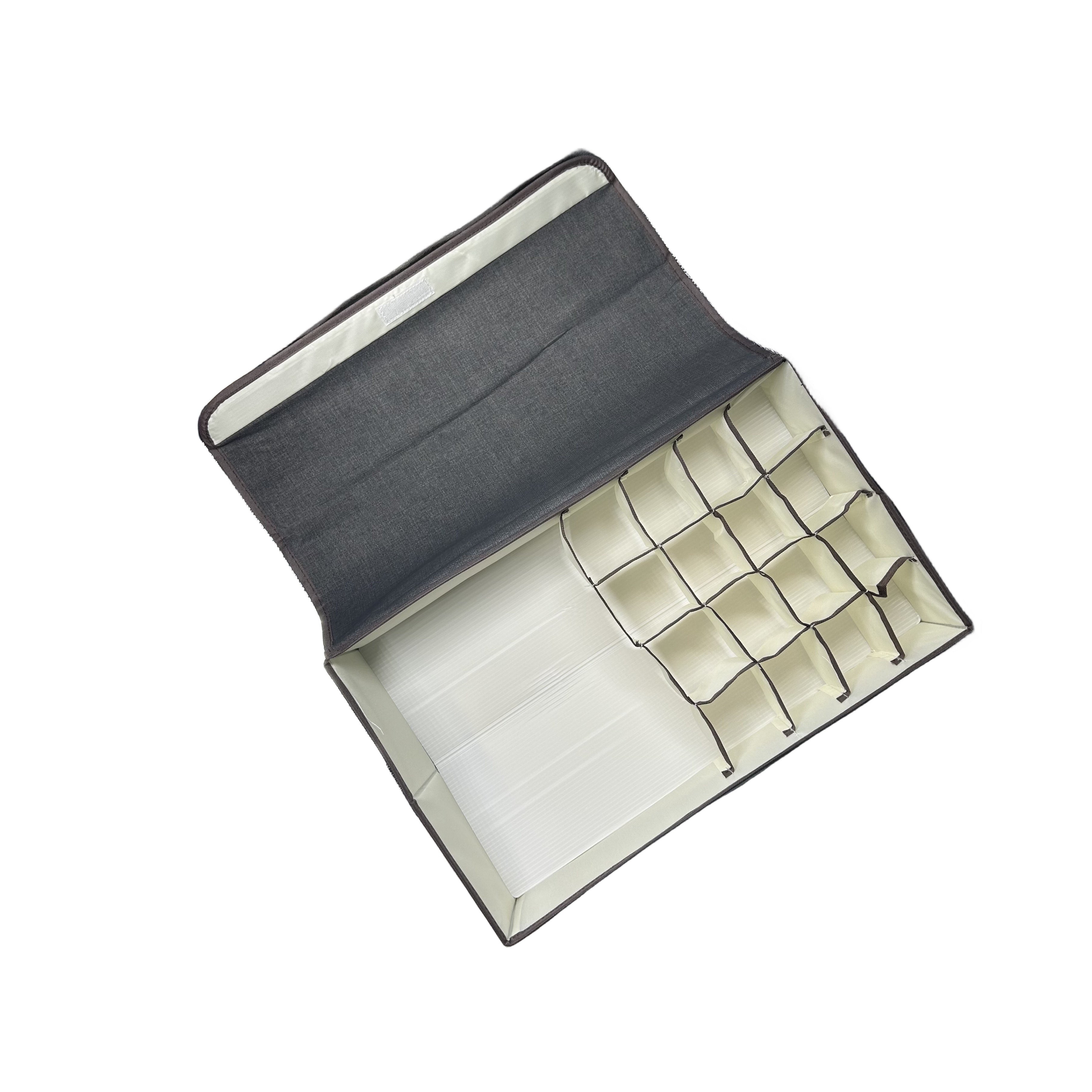 Fabric Storage Basket with Cover for Underwear Socks and Clothes Organize Wardrobe Closet Bedroom