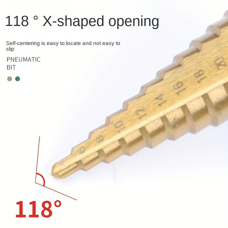 Step Drill Bit for Wood and Metal, Durable, Multi-Size Set