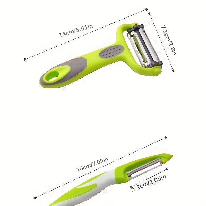 3 ta oshxona asbobi to'plami: qobuq, maydalagich, sabzavot kesgich, meva va sabzavotlar uchun