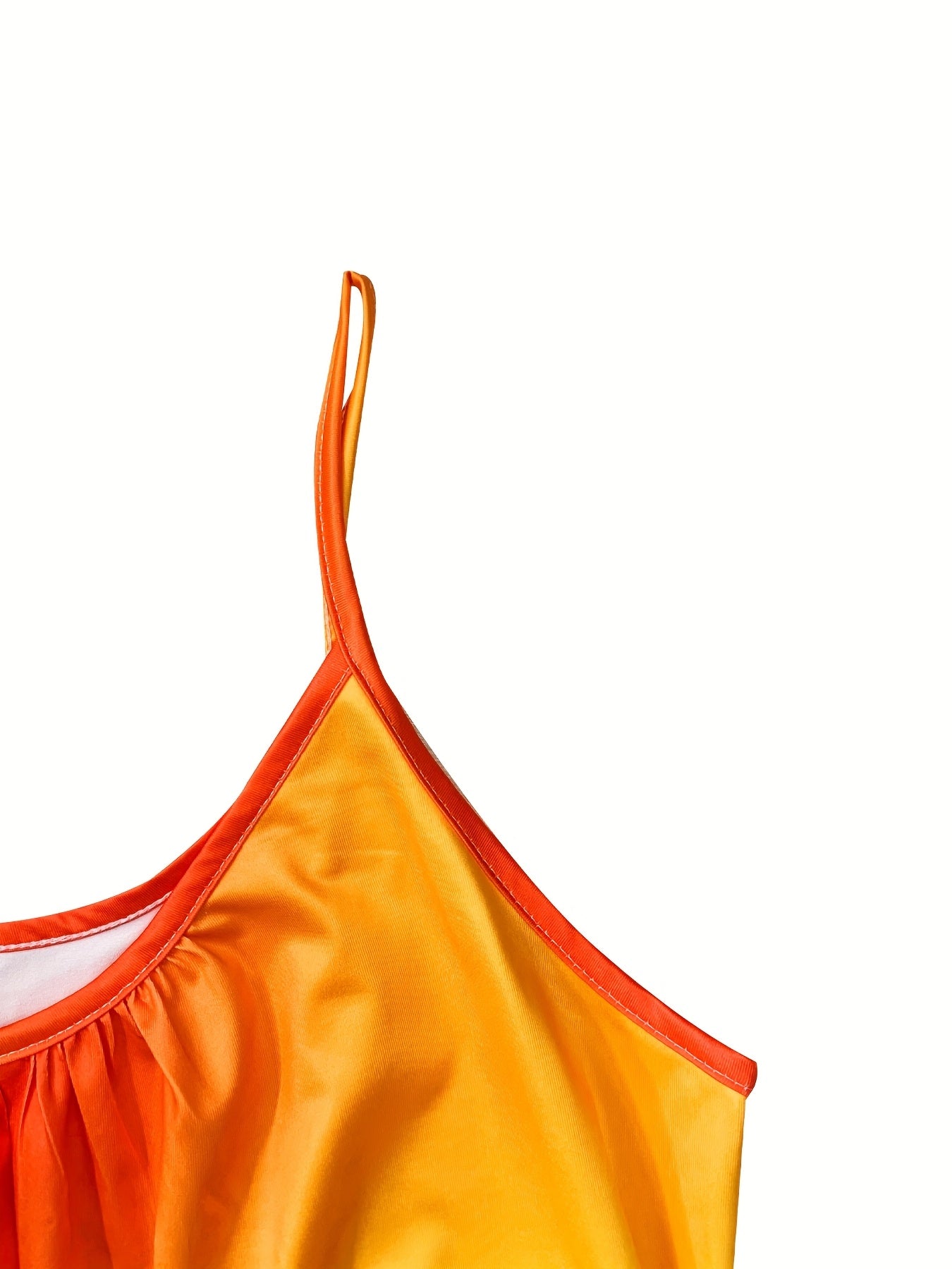 Plus Size Women's Sleeveless Gradient Print Jumpsuit with Pockets and Ruching