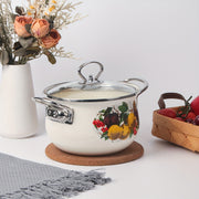 Large Capacity Enamel Stockpot Non-Stick Soup Stew Braising Pot for Home and Restaurant