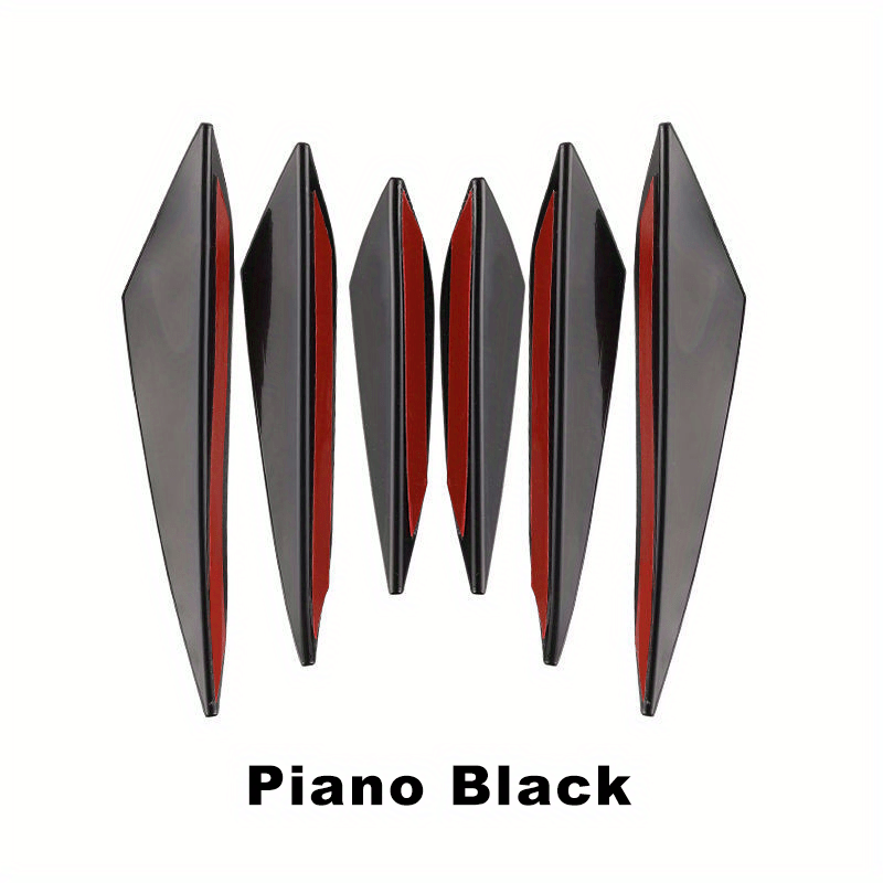 6 dona Poyga Uglerod Tolasi Nümunali Spoiler To'plami Avtomobil Bumperi Zilzila Himoyasi