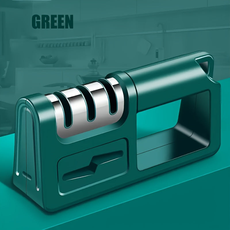 4-in-1 Manual Knife and Scissor Sharpener Stainless Steel Blade Honing Tool