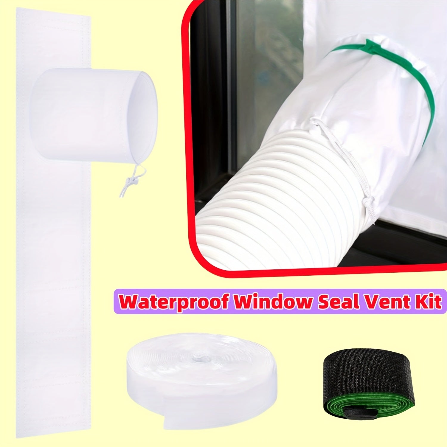 Adjustable Waterproof Window Seal Vent Kit for Air Conditioners and Dryers