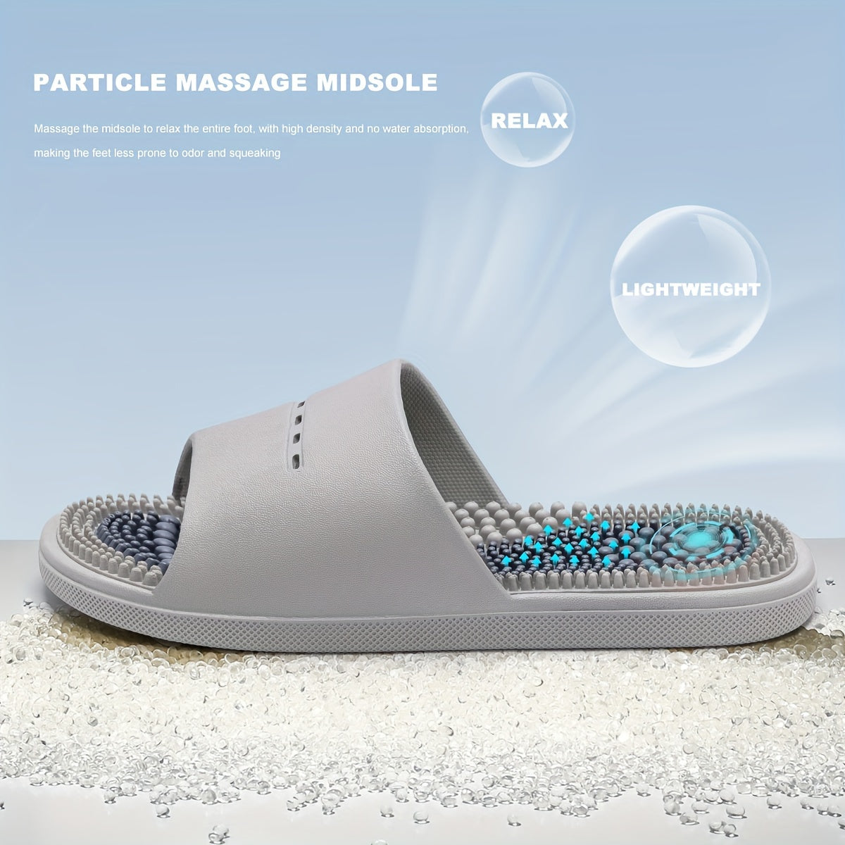 Unisex Non-Slip Rubber Slippers for Home Bathroom Multi-Coloured