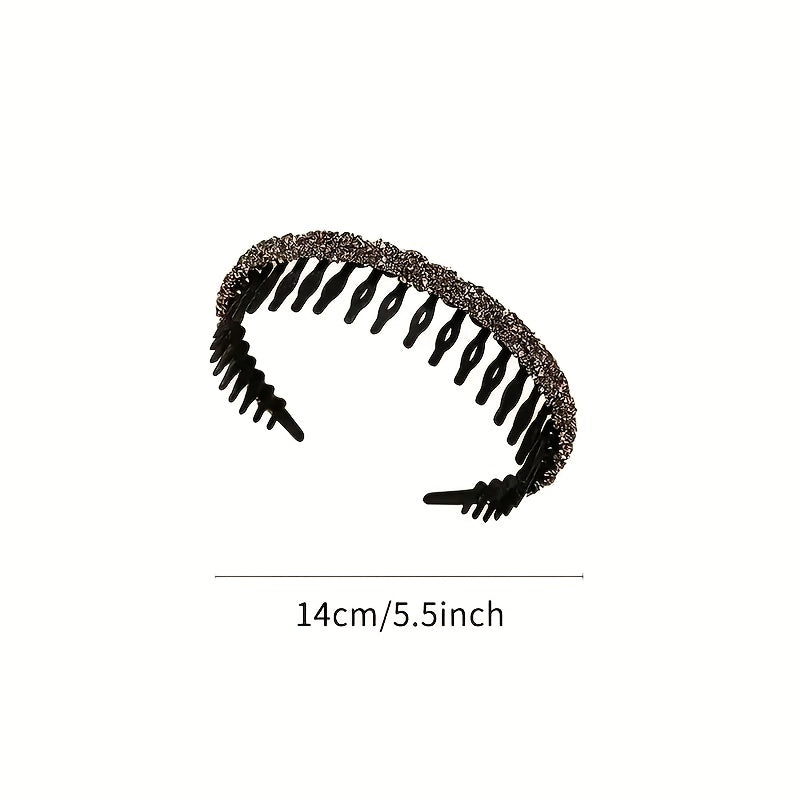 Women and Girls Sparkling Rhinestone Headband Vintage Plastic Hair Accessory