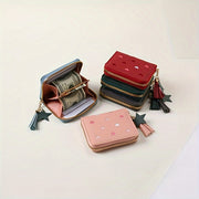 Cute PU Leather Wallet with Coin Purse and Money Clip for Daily Use