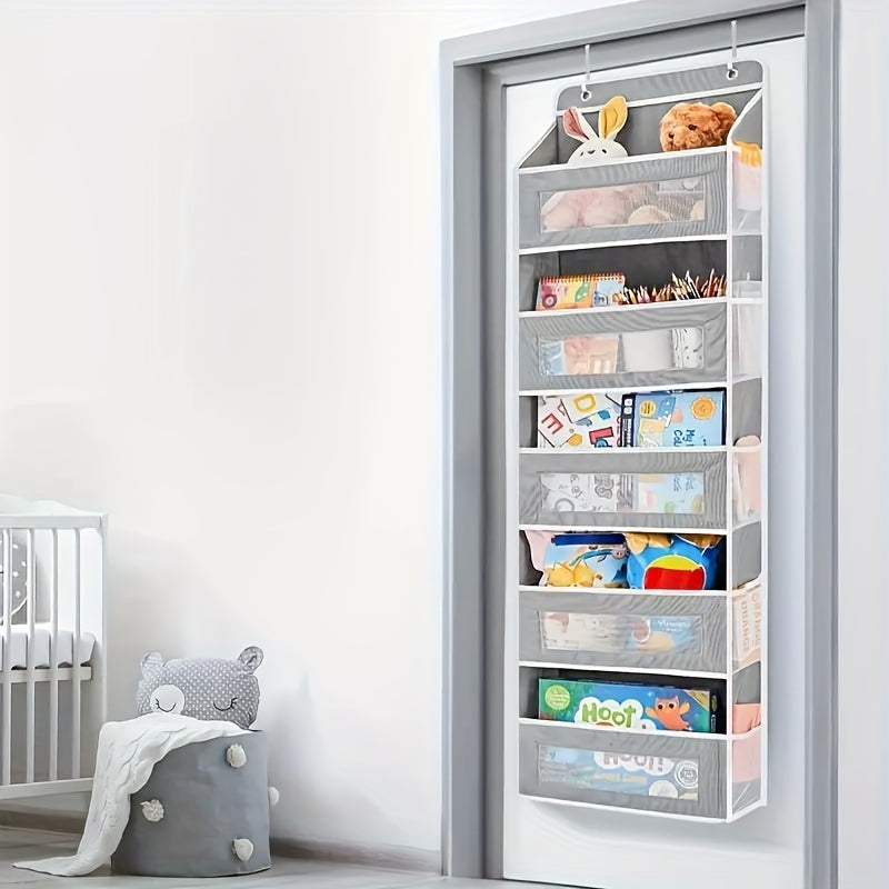 5 ta javonli ko'p xonali osma saqlash tashkilotchisi, 4.5 sm qalinlikdagi eshiklar uchun mos, shkaflarda joyni tejash uchun ideal.