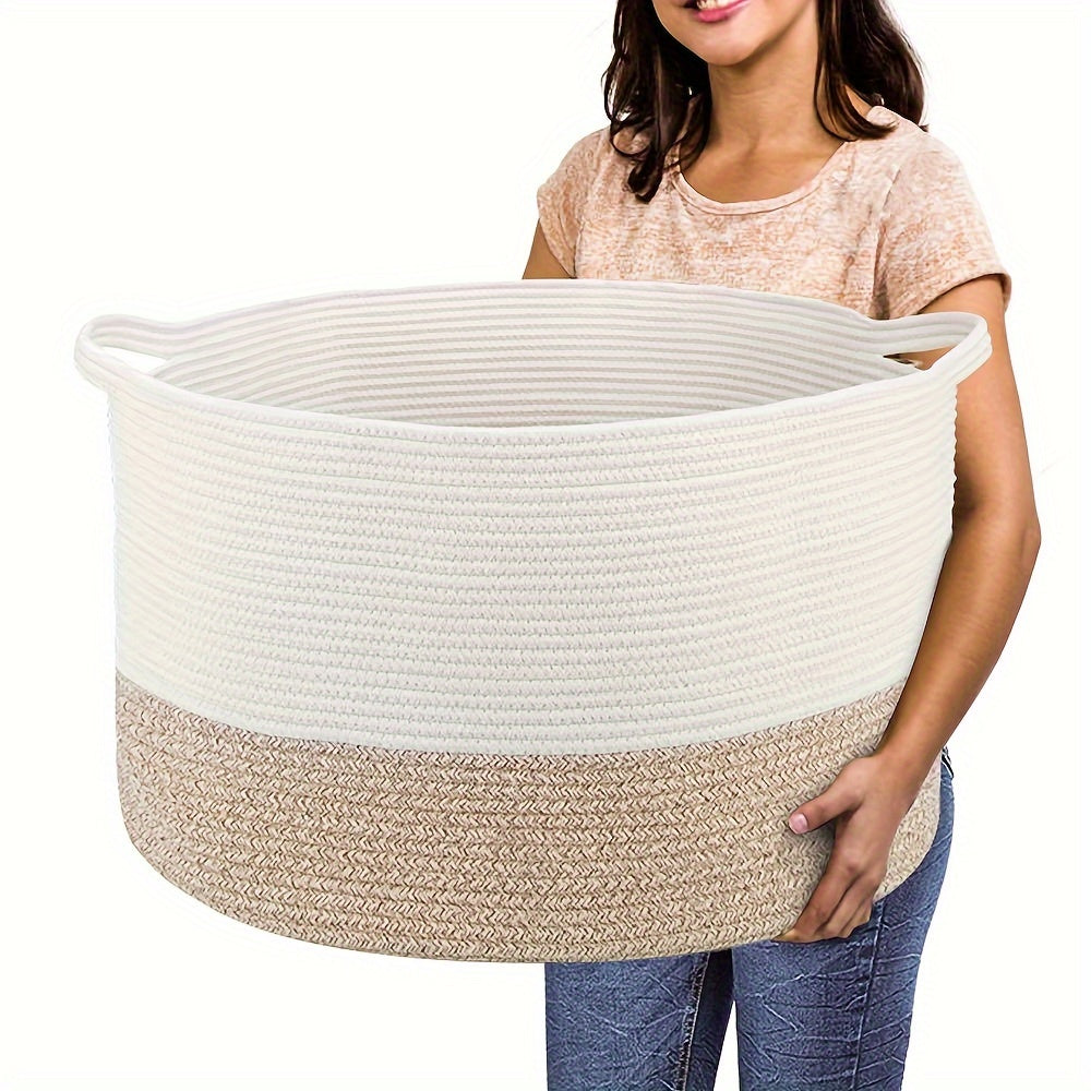 Large Woven Storage Basket for Toys and Home Organization