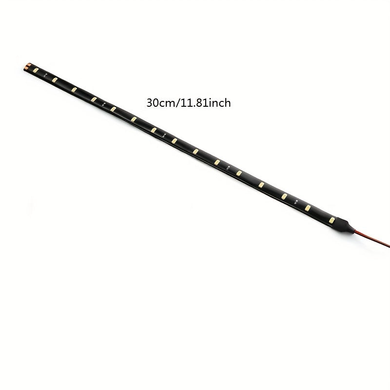 Luces de tira LED multicolor de 4 piezas, flexibles para coche y motocicleta, iluminación ambiental bajo el chasis