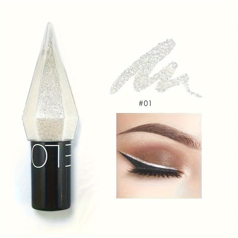 Liquid Eye Liner Glitter Brown Pink Silver Shimmer Makeup Tool