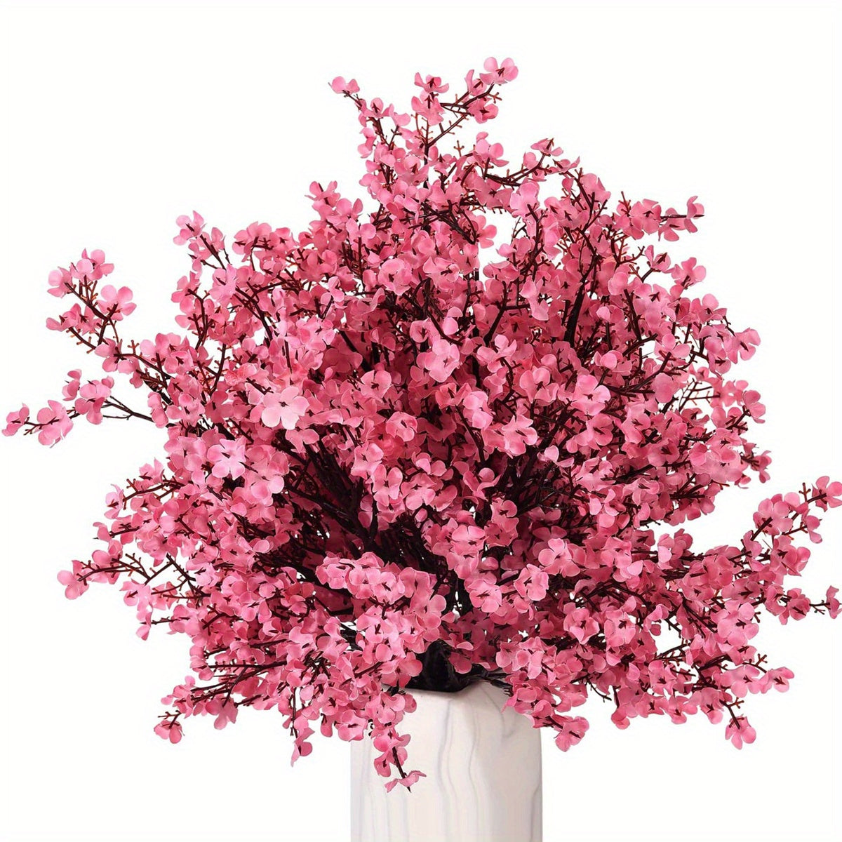 Artificial Green Flowers Set of 3 Realistic Imitation Single Stem for Home Wedding Decor