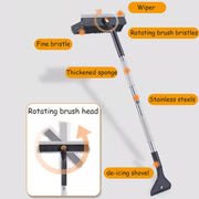 Avtomobil uchun qor choʻpigi, muz qirqish, teleskop tutqichi, 360° aylanadigan sochli qoplam