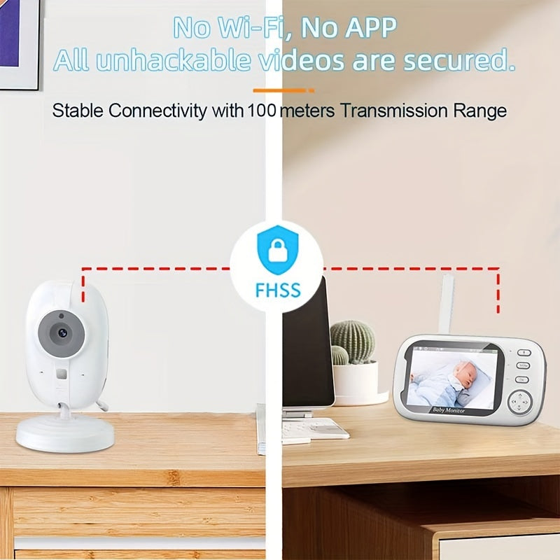 Baby Monitor with 720P HD Camera 12.7cm LCD Screen 274M Wireless Night Vision Two-Way Audio