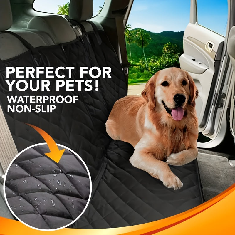 Waterproof Pet Car Seat Cover Anti-Slip Hair Spill Resistant Durable Fits All Vehicles