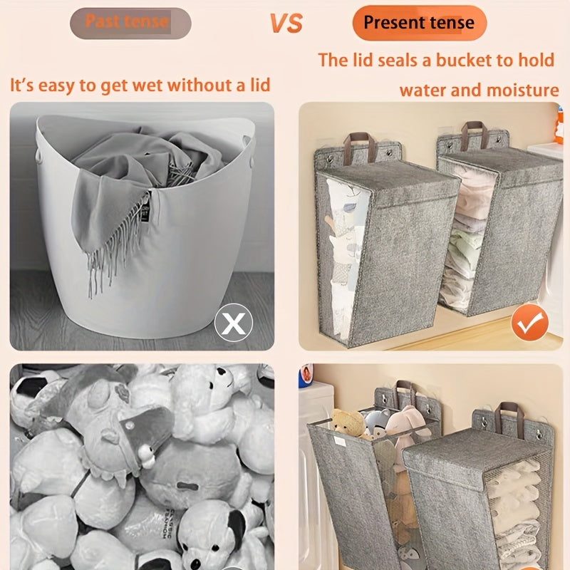 Foldable Laundry Hamper for Bathroom Bedroom Living Room Storage Basket