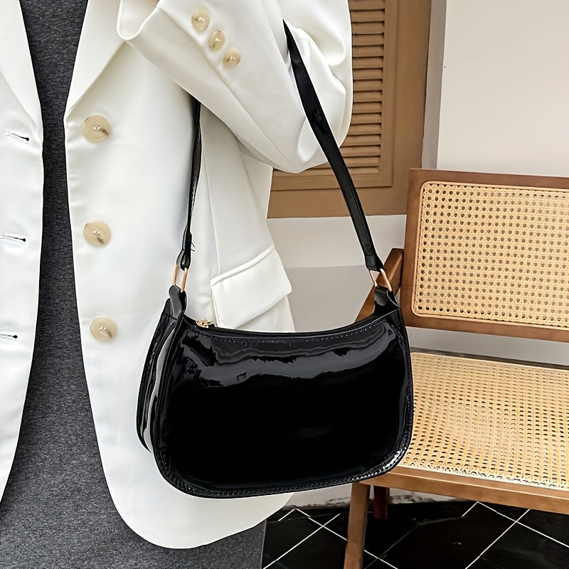 Ayollar uchun modali yelka sumkasi, xavfsiz fermuari, telefon cho'ntagi va mustahkam yelka tasmasi bilan, qizil/qora rangda, mukammal sovg'a tanlovi.