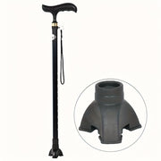 Black Self-Supporting Rubber Non Slip Cane Foot Pad for Stability