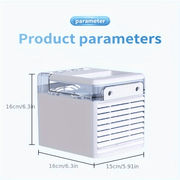 Portable Personal Air Conditioner with Mini Fan Water Tank 7 Colors for Small Rooms Office Kitchen