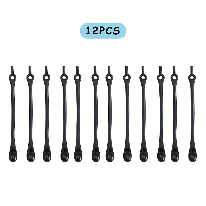 12 Pcs Colorful Elastic Shoe Laces for Casual Sneakers Easy to Replace