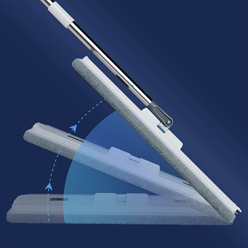 2-in-1 Wet and Dry Mop Set with Metal Handle and Water Bucket for Home Cleaning