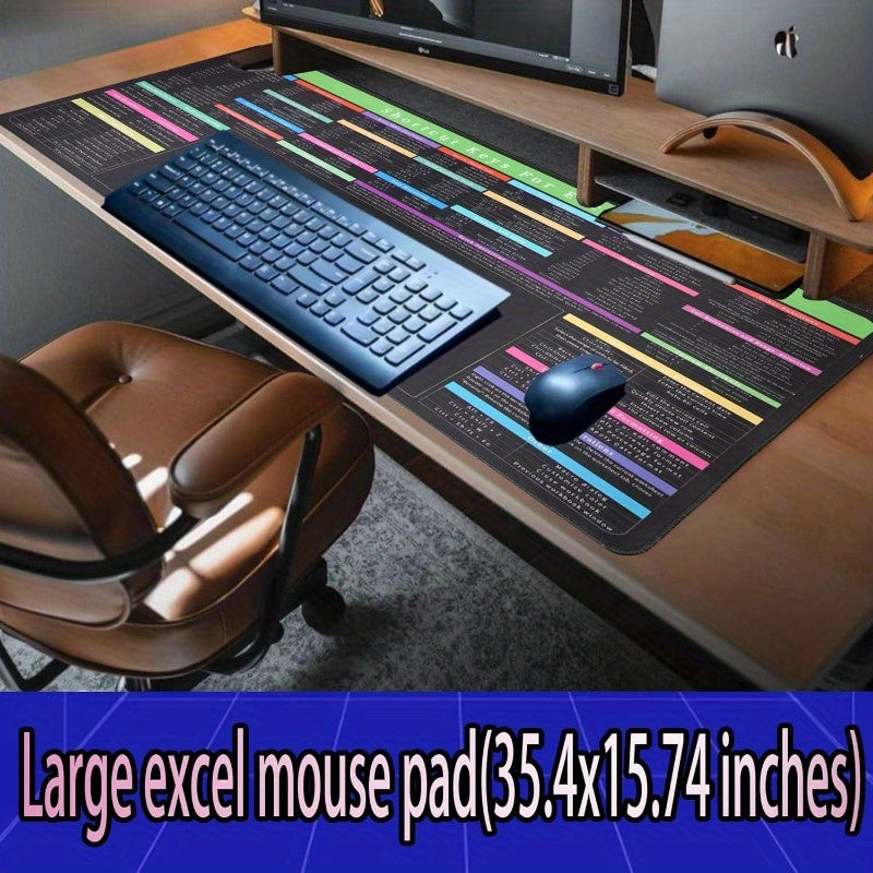 Excel qisqa tugmalar klaviaturasi - Ofis samaradorligi uchun sirpanmaydigan ish stoli matosi va sichqoncha pad