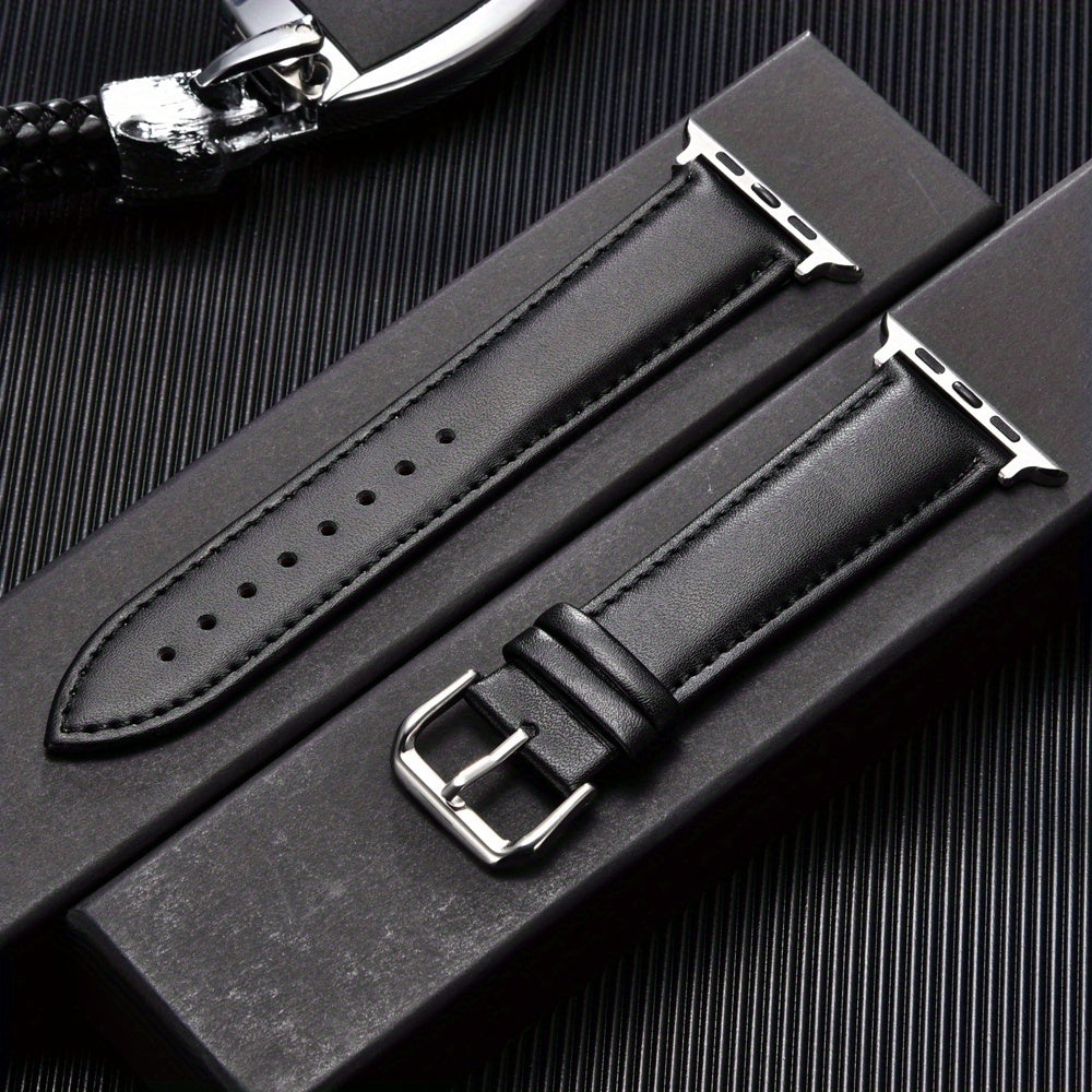 Synthetic Leather Watch Band for Apple Watch Casual Ultra-Soft Adjustable Strap