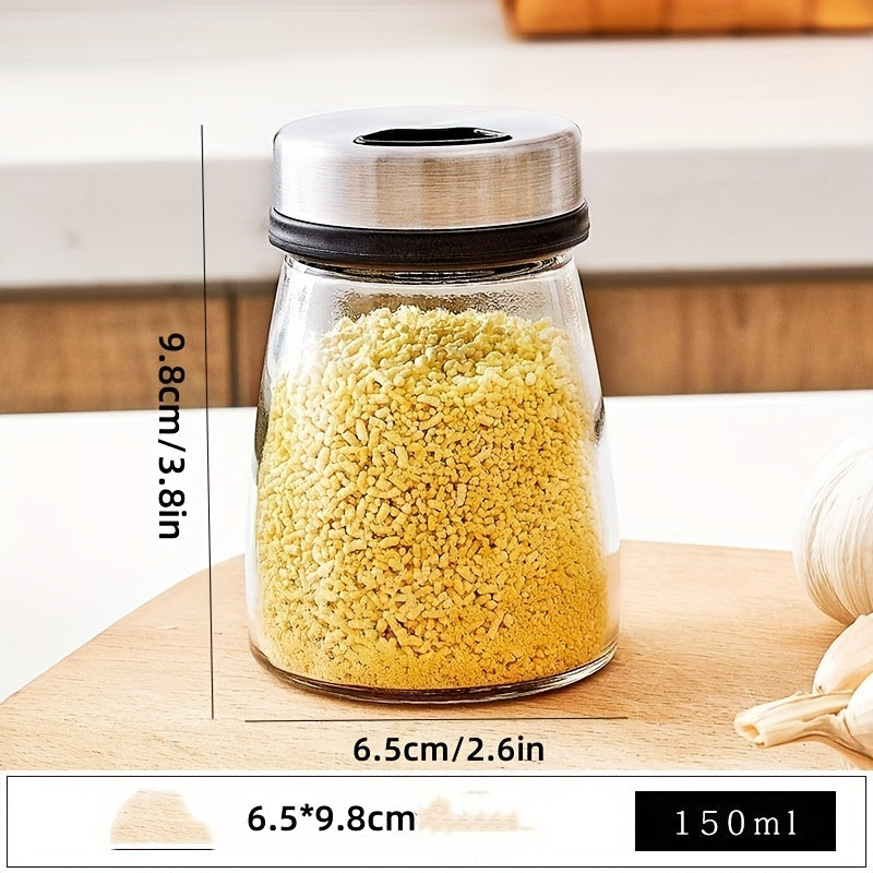 Glass Seasoning Jars for Salt Pepper and MSG Shakers Kitchen Storage Set
