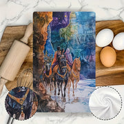 Set of 2 Soft Kitchen Towels with Welcome to Khazad Dum Scene 40x60 cm