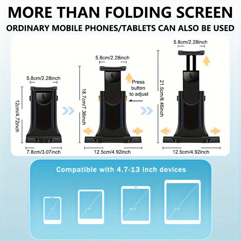 Soporte universal para coche para teléfono y tableta, ajustable, con ventosa grande