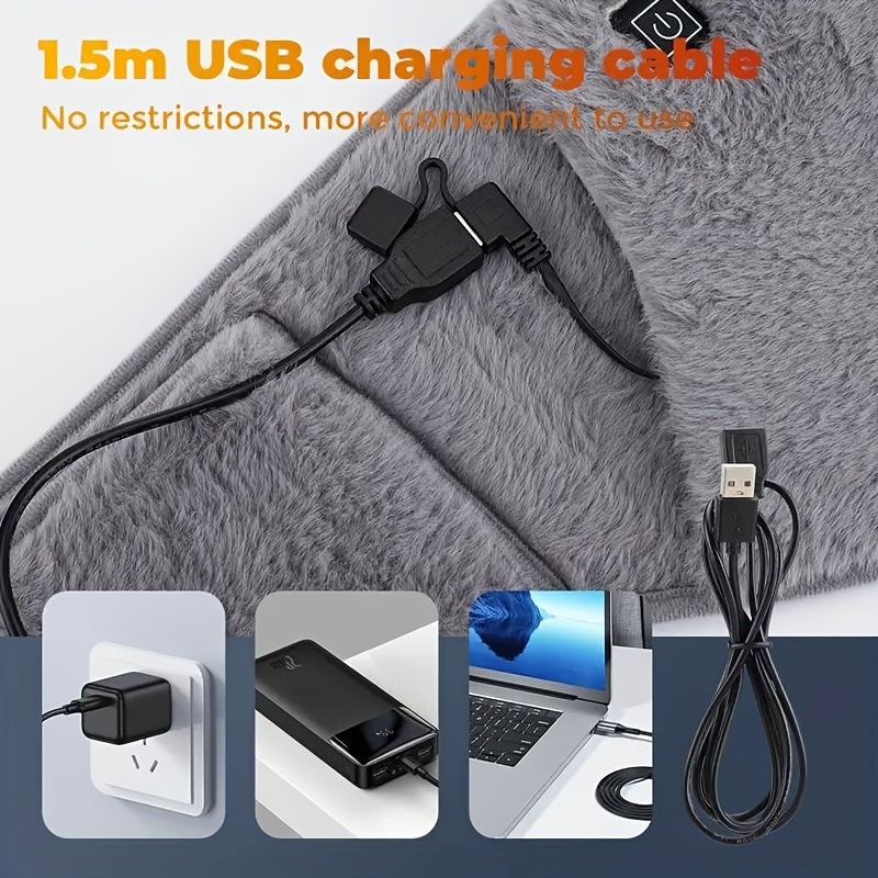 Electric Heating Belt for Waist USB-Powered Adjustable Temperature Indoor Use