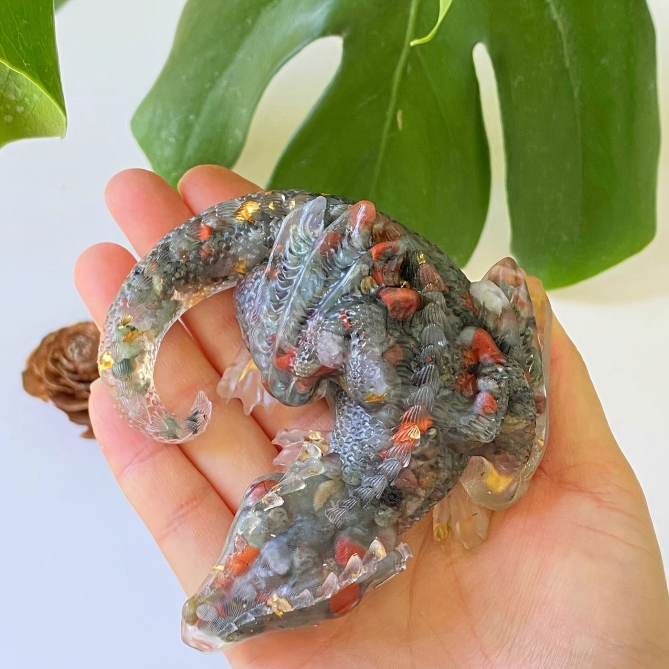 Кристальный дракон в виде гравия для домашнего декора и подарков