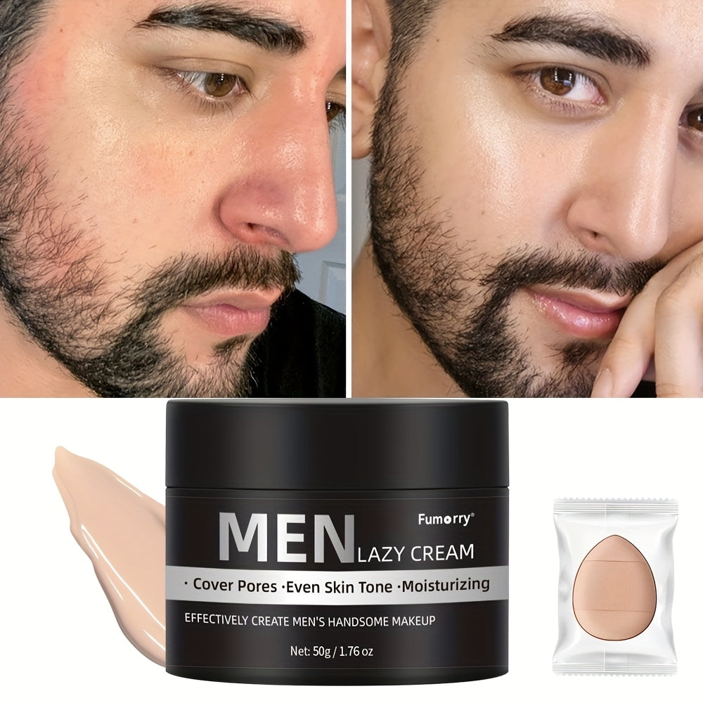 Men's Full Coverage Concealer Nude Look Waterproof Long-Lasting Hypoallergenic for Uneven Skin