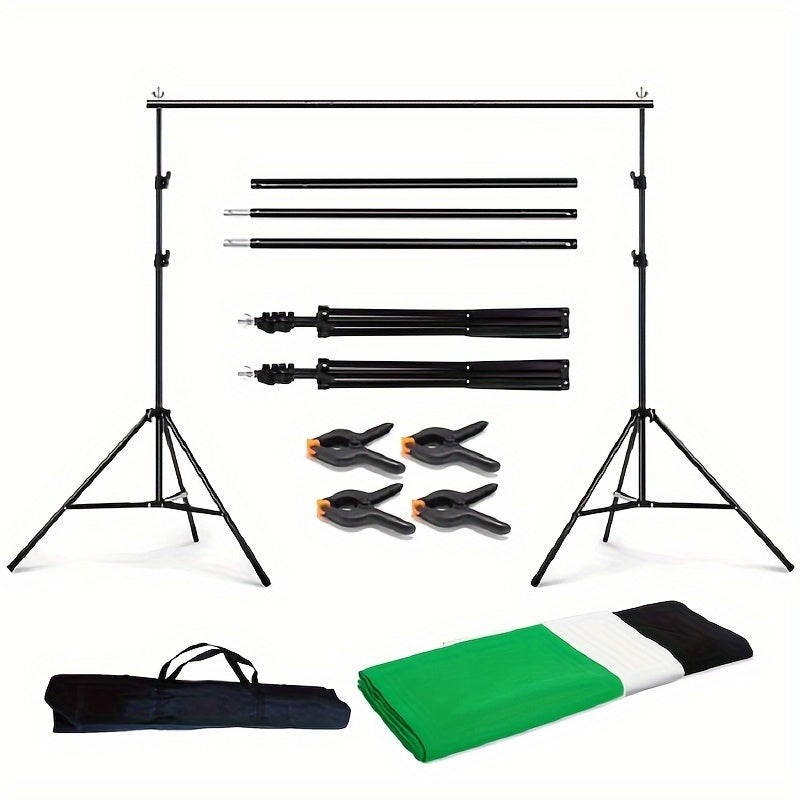 2x2m Photography Background Stand with Cloth and Props for Studio Shooting