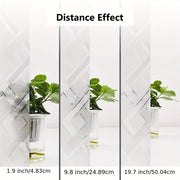 3D Glueless Window Film Vinyl Diamond Pattern for Home Office Bathroom Decor