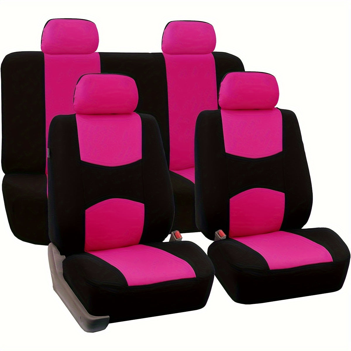 Universal 9-chiqishli avtomobil o'rindiq qopqog'i to'plami, barcha mavsumlar uchun polyester himoyasi