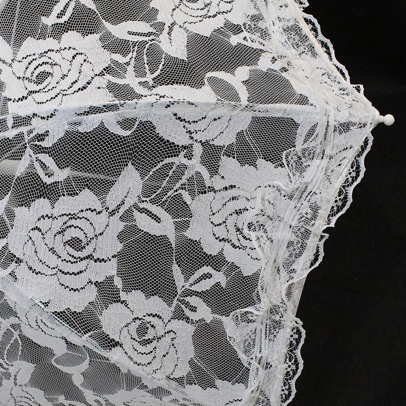 Vintage to'y qizlar uchun chiroyli tuman, ro'yxatga o'ralgan ro'za bilan, oq polyester spandex