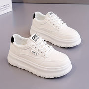 Women's Casual Sneakers Low Top Thick Sole Breathable Lace-Up All-Season